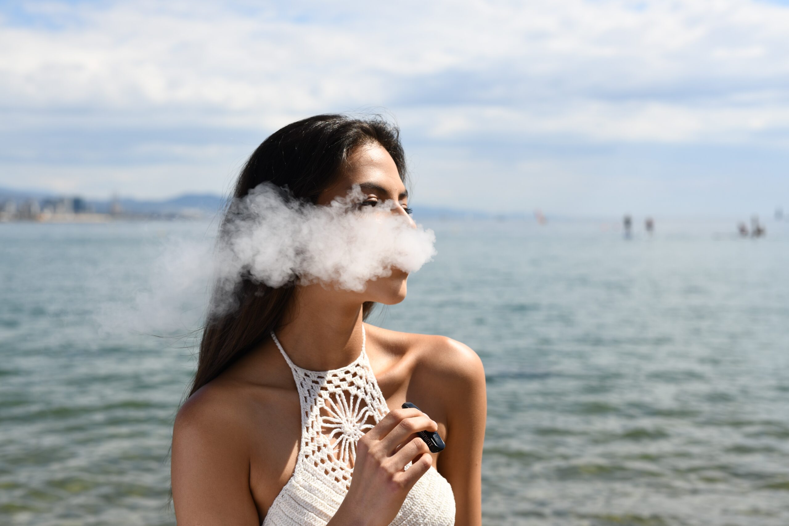 girl vaping